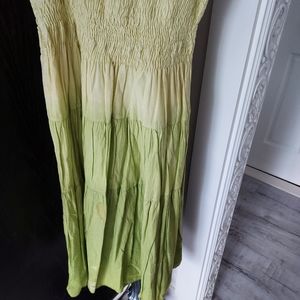 Strapless Shirred Top Dress